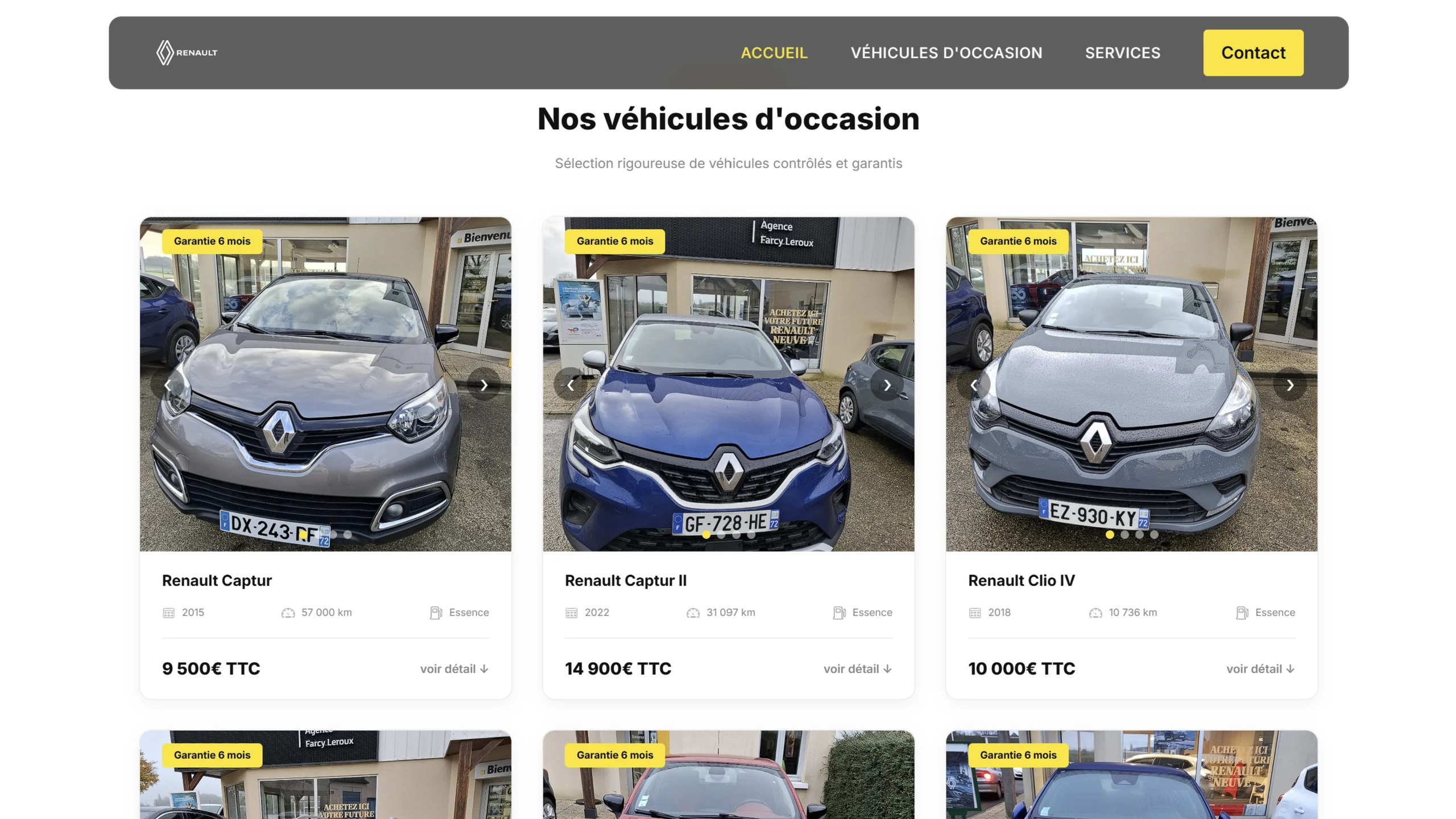 Site Vitrine Garage Renault Screenshot 3